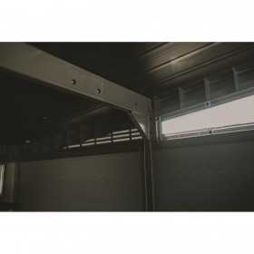 Casuta de gradina, Keter, gri, 9x7, colectie Deco Pent Signature, usa dubla, ferestre, ventilatie, ranforsare metalica