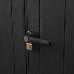 Casuta de gradina, Keter, Gri, 11x7, colectie Deco Pent Signature, usa dubla, ferestre, ventilatie, ranforsare metalica