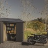Casuta de gradina, Keter, bej, 350x230x246 cm, colectie Apex 7.5x11/11x7.5, cu doua optiuni de asamblare, usa dubla, ferestre, ventilatie Usa dubla, Ferestre, Ventilatie, Polipropilena, 185 kg, Apex