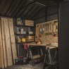 Casuta de gradina, Keter, bej, 350x230x246 cm, colectie Apex 7.5x11/11x7.5, cu doua optiuni de asamblare, usa dubla, ferestre, ventilatie Usa dubla, Ferestre, Ventilatie, Polipropilena, 185 kg, Apex
