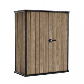 Dulap exterior gradina, din compozit DecoCoat, pentru unelte si accesorii, bej, 2 rafturi, Keter...