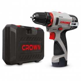 Masina de gaurit si insurubat cu acumulator CROWN , 12 V, 2 x 2 Ah, 30 Nm, mandrina rapida 10 mm...