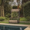 Jardiniera pentru exterior, polipropilena, maro nuc, Keter Deco Tulip, pentru gradina, terasa, balcon, forma dreptunghiulara, bej, cu paravan decorativ, rezistenta UV, 110 L