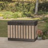 Cufar depozitare accesorii terasa si gradina, pentru unelte si jucarii, cu capac, material polipropilena, rezistenta UV, culoare bej, manere, Keter Kentwood 190 L 