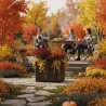 Jardiniera inalta, pentru gradina si terasa, polipropilena, Keter Deco, imitatie lemn, culoare maro nuc, rectangulara, pentru exterior, rezistenta la UV, umiditate si zapada, 45.5 x 76 x 55 cm, 110L