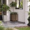 Ghiveci exterior, patrat, maro nuc, polipropilena, Keter Deco, imitatie lemn, cu dop de drenaj, pentru gradina, terasa sau balcon, rezistent UV, 45.5x45.5x55 cm