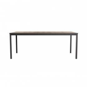 Masa de gradina, plastic, Keter, pentru 8 persoane, colectia Porto, culoare bej, cadru metalic, dimensiuni 200x95x75 cm