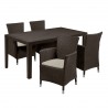 Scaun gradina, polipropilena, Keter, Iowa, maro, cu o perna, spatar confortabil, dimensiuni 62x60x89 cm