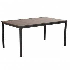 Masa de gradina, plastic, Keter, pentru 6 persoane, colectia Porto, culoare maro nuc, cadru...