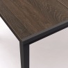 Masa de gradina, plastic, Keter, pentru 6 persoane, colectia Porto, culoare maro nuc, cadru metalic, dimensiuni 159x95x75 cm