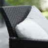Set mobilier de gradina, grafit, polipropilena, Keter Marie, pentru terasa, fara masa, 1 canapea, 2 fotolii, aspect ratan, rezistent UV 