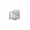 Set mobilier de terasa, aspect iuta, Keter Scandi, pentru gradina sau foisor, cu masuta depozitare, 1 canapea, 2 fotolii, 4 locuri, culoare gri, rezistent UV 