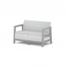 Set mobilier de terasa, aspect iuta, Keter Scandi, pentru gradina sau foisor, cu masuta depozitare, 1 canapea, 2 fotolii, 4 locuri, culoare gri, rezistent UV 