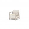 Set mobilier de terasa, aspect iuta, Keter Scandi, pentru gradina sau foisor, cu masuta depozitare, 1 canapea, 2 fotolii, 4 locuri, culoare bej, rezistent UV 