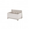 Set mobilier de terasa, aspect iuta, Keter Scandi, pentru gradina sau foisor, cu masuta depozitare, 1 canapea, 2 fotolii, 4 locuri, culoare bej, rezistent UV 