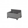 Set mobilier de terasa, aspect iuta, Keter Scandi, pentru gradina sau foisor, cu masuta depozitare, 1 canapea, 2 fotolii, 4 locuri, culoare grafit, rezistent UV 
