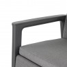 Set mobilier de terasa, aspect iuta, Keter Scandi, pentru gradina sau foisor, cu masuta depozitare, 1 canapea, 2 fotolii, 4 locuri, culoare grafit, rezistent UV 