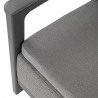 Set mobilier de terasa, aspect iuta, Keter Scandi, pentru gradina sau foisor, cu masuta depozitare, 1 canapea, 2 fotolii, 5 locuri, culoare grafit, rezistent UV 