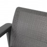 Set mobilier de terasa, aspect iuta, Keter Scandi, pentru gradina sau foisor, cu masuta depozitare, 1 canapea, 2 fotolii, 5 locuri, culoare grafit, rezistent UV 