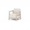 Set mobilier de terasa, aspect iuta, Keter Scandi, pentru gradina sau foisor, cu masuta depozitare, 1 canapea, 2 fotolii, 5 locuri, culoare bej, rezistent UV 