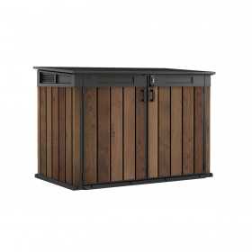 Dulap depozitare exterior, din compozit DecoCoat, pentru unelte si tomberoane, maro nuc, Keter...