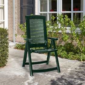 Scaun gradina, plastic, Keter, Aruba, verde inchis, pliabil, rezistent UV, dimensiuni 61x72x110 cm