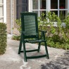 Scaun gradina, plastic, Keter, Aruba, verde inchis, pliabil, rezistent UV, dimensiuni 61x72x110 cm