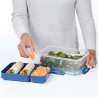 Cutie alimente din plastic compartimentata Sistema Stax To Go 2.2 L 