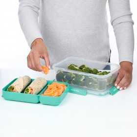 Cutie alimente din plastic compartimentata Sistema Stax To Go 2.2 L