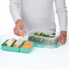Cutie alimente din plastic compartimentata Sistema Stax To Go 2.2 L 