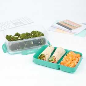 Cutie alimente din plastic compartimentata Sistema Stax To Go 2.2 L