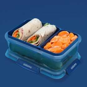 Cutie alimente din plastic compartimentata Sistema Stax To Go 2.2 L