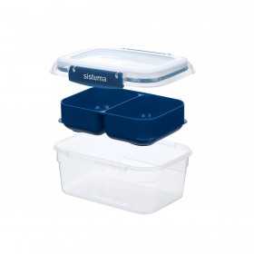 Cutie alimente din plastic compartimentata Sistema Stax To Go 1 L