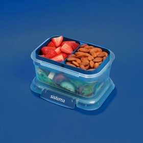 Cutie alimente din plastic compartimentata Sistema Stax To Go 1 L