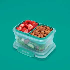 Cutie alimente din plastic compartimentata Sistema Stax To Go 1 L