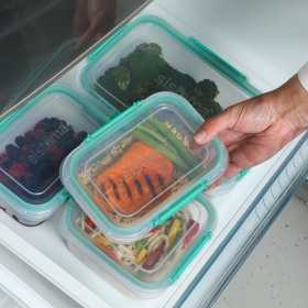 Cutie alimente din plastic compartimentata Sistema Stax To Go 1 L