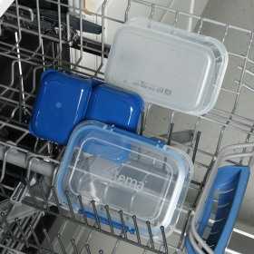 Cutie alimente din plastic compartimentata Sistema Stax To Go 1 L