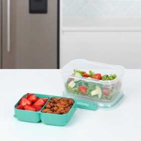 Cutie alimente din plastic compartimentata Sistema Stax To Go 1 L