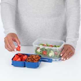 Cutie alimente din plastic compartimentata Sistema Stax To Go 1 L