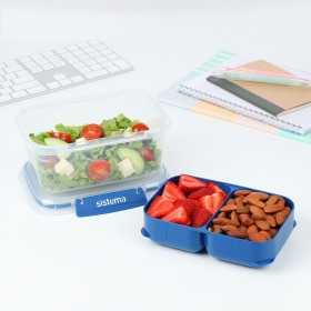 Cutie alimente din plastic compartimentata Sistema Stax To Go 1 L