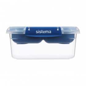 Cutie alimente din plastic compartimentata Sistema Stax To Go 1 L