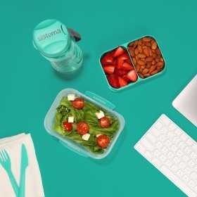 Cutie alimente din plastic compartimentata Sistema Stax To Go 1 L