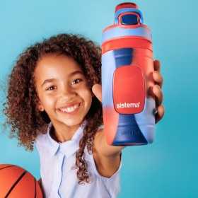 Sticla plastic diverse culori Sistema Soft Grip Kids 473 ml