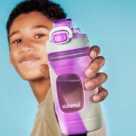 Sticla plastic diverse culori Sistema Soft Grip Kids 473 ml