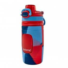 Sticla plastic diverse culori Sistema Soft Grip Kids 473 ml