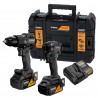 Set 2 scule Dewalt, masina de insurubat cu impact si masina de gaurit cu percutie, brushless, Mclaren F1 Team 18V XR, 2x5Ah - DCK2222MP2T 