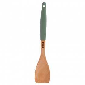 Spatula din lemn de fag cu maner din plastic Fest Green