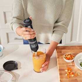 Blender vertical fara fir 6 in 1 negru Black+Decker BCKM1016KSB 7.2 V