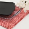 Vas rectangular din sticla termorezistenta cu capac plastic negru Pasabahce Borcam Bake&Keep 3200 ml 