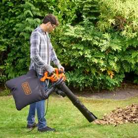 Suflanta si aspirator cu tocator pentru frunze Black+Decker, 2600 W, 315 km/h, 40 L - BEBLV260